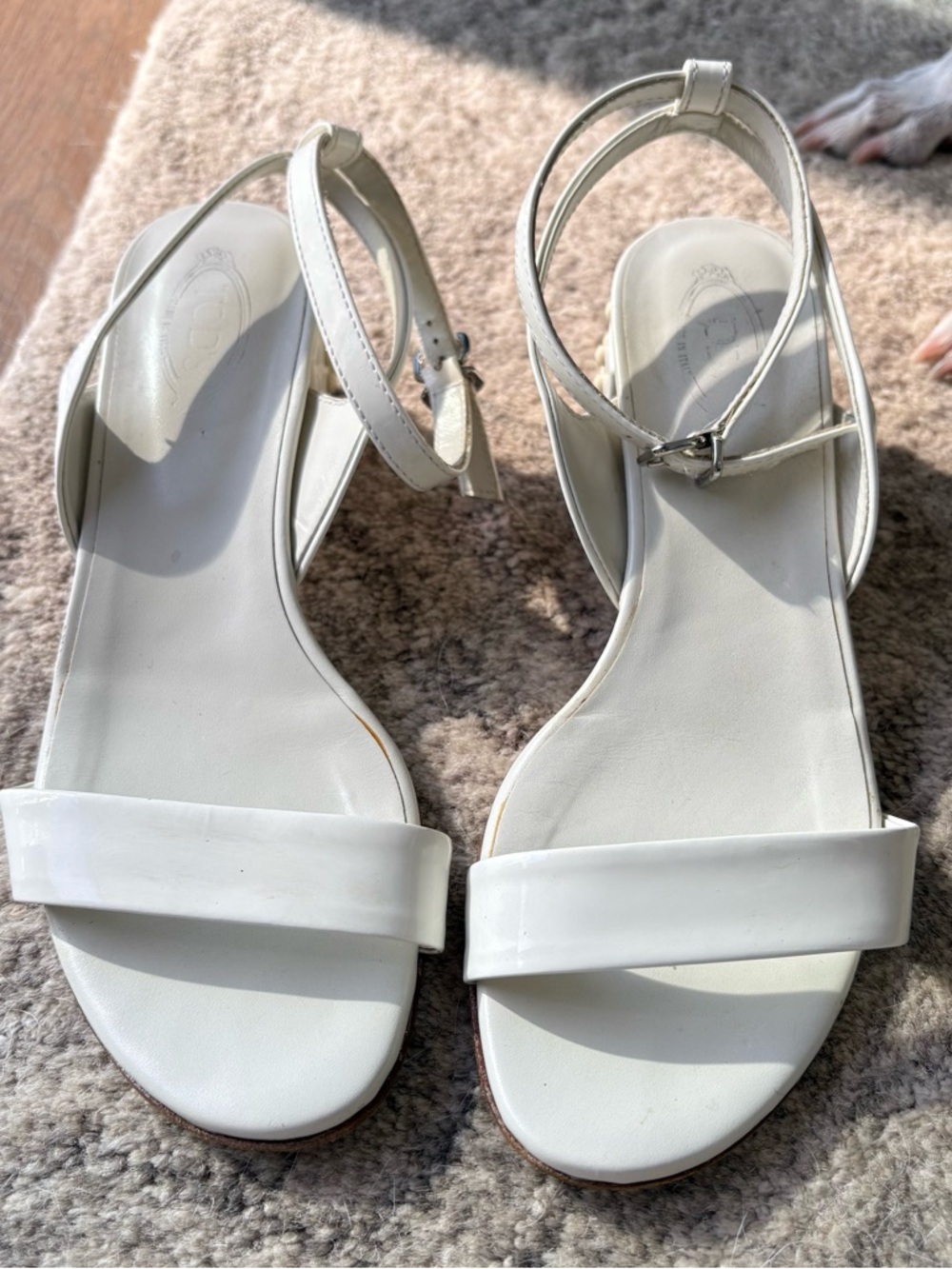 Tod's Women's White Ankle-Strap Sandals